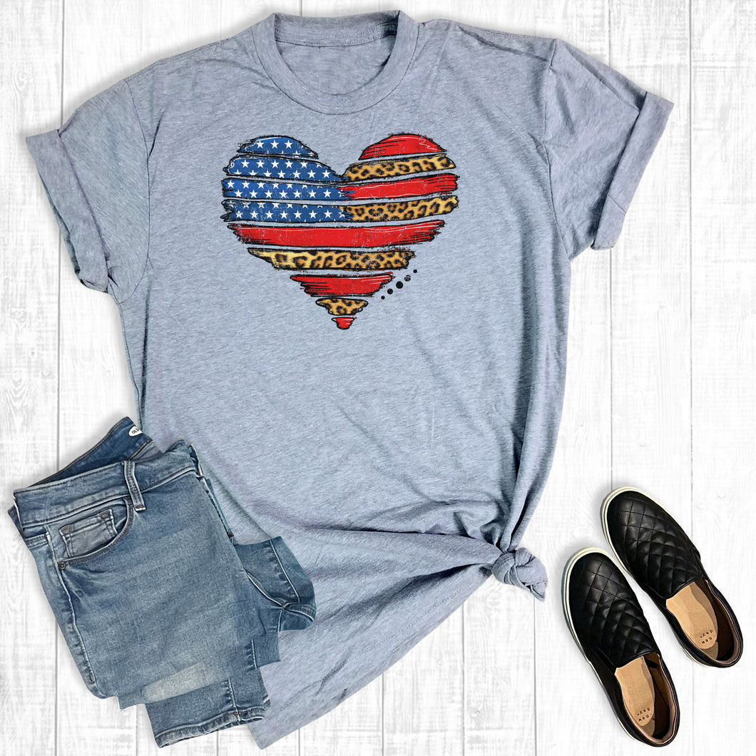 July 4th Leopard Heart