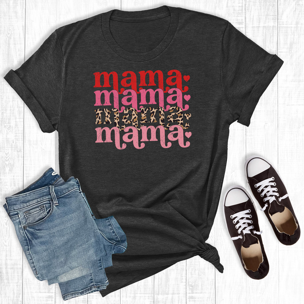 Leopard Mama Stacked Valentines