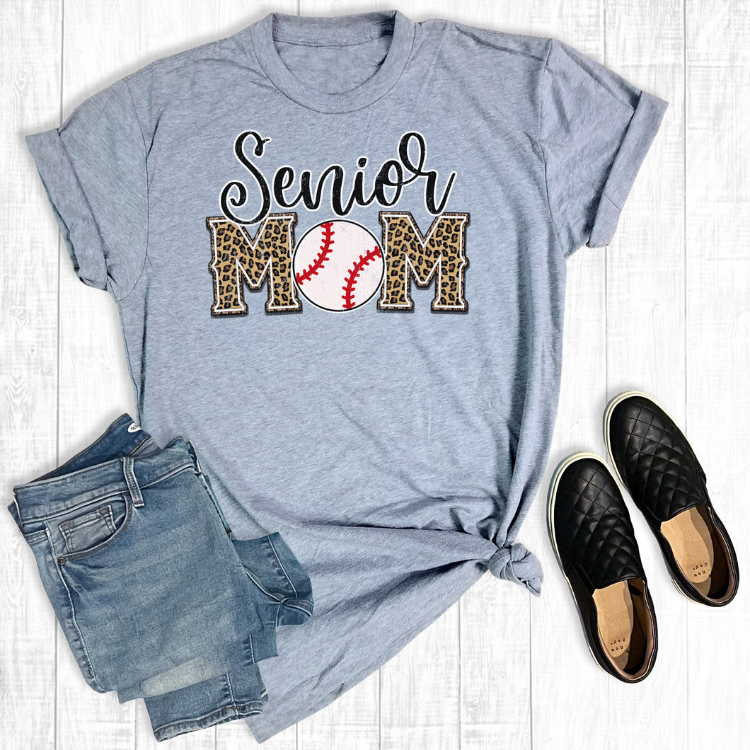 Leopard Senior Mom Baseball