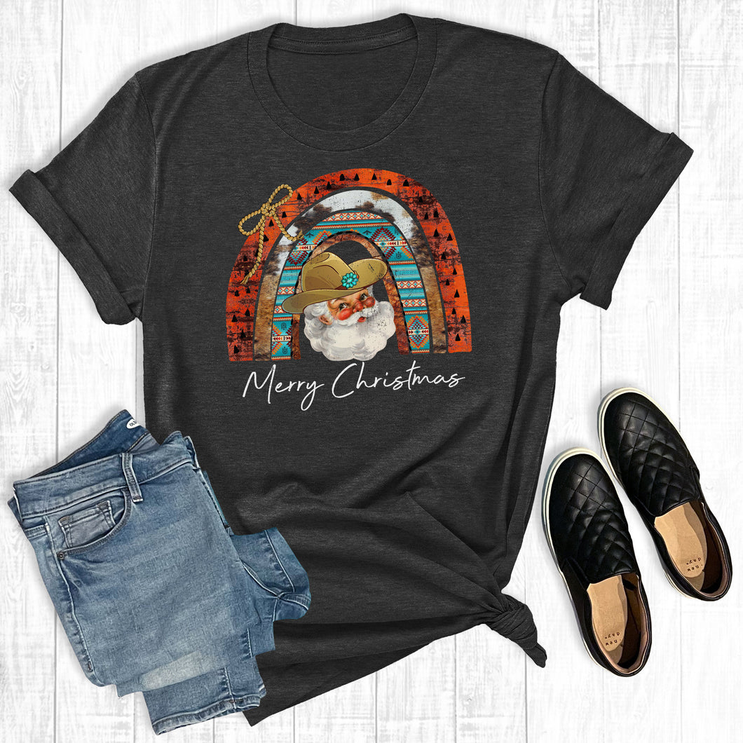 Merry Christmas Rainbow Charcoal