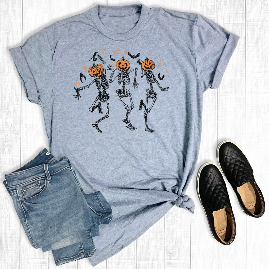Pumpkin Dancing Skeletons