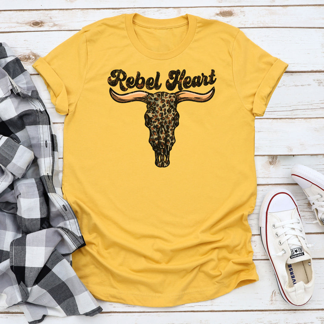 Rebel Heart Leopard Cow Skull