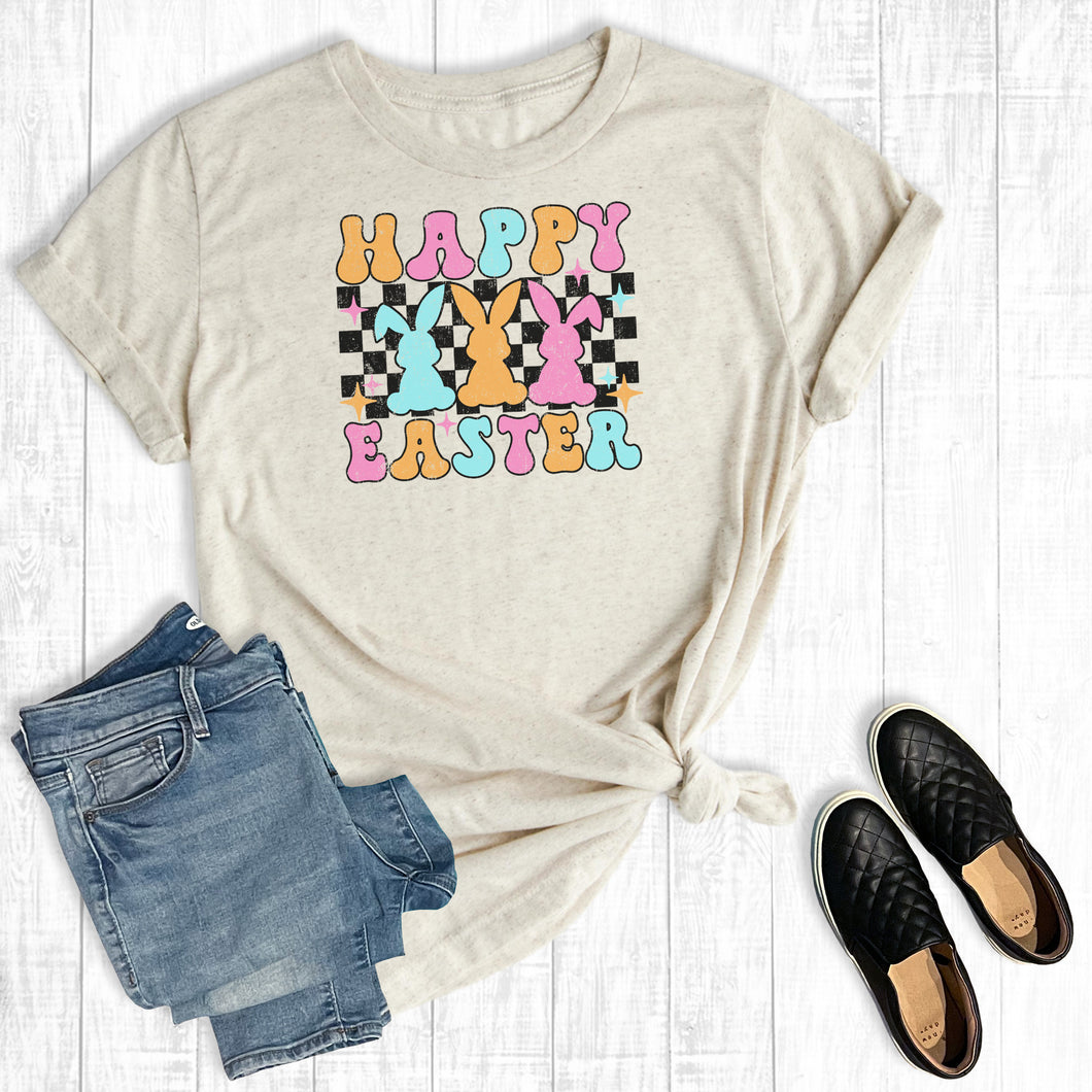 Retro Happy Easter Checker