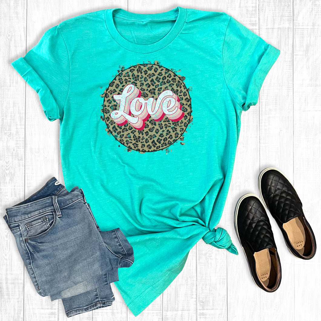 Retro Leopard Love Circle