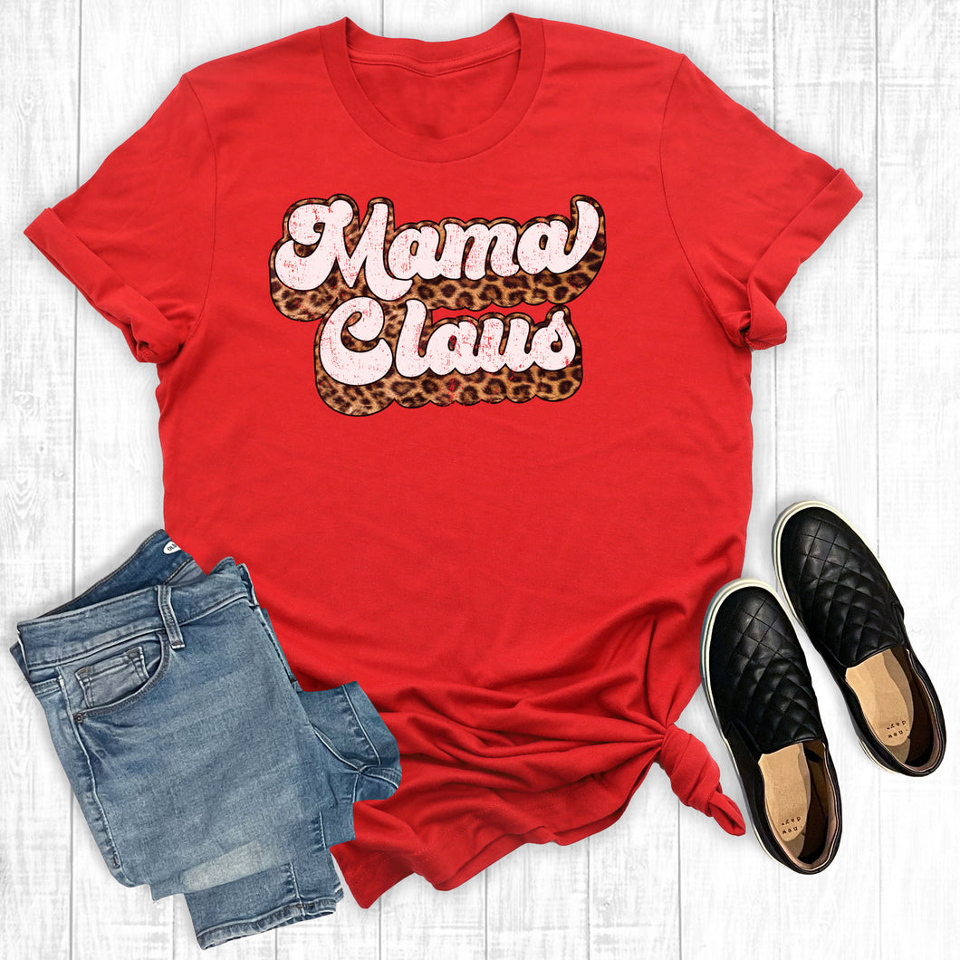 Retro Leopard Mama Claus