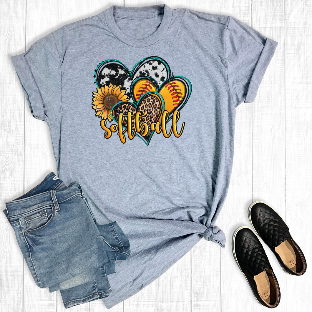 Softball Hearts