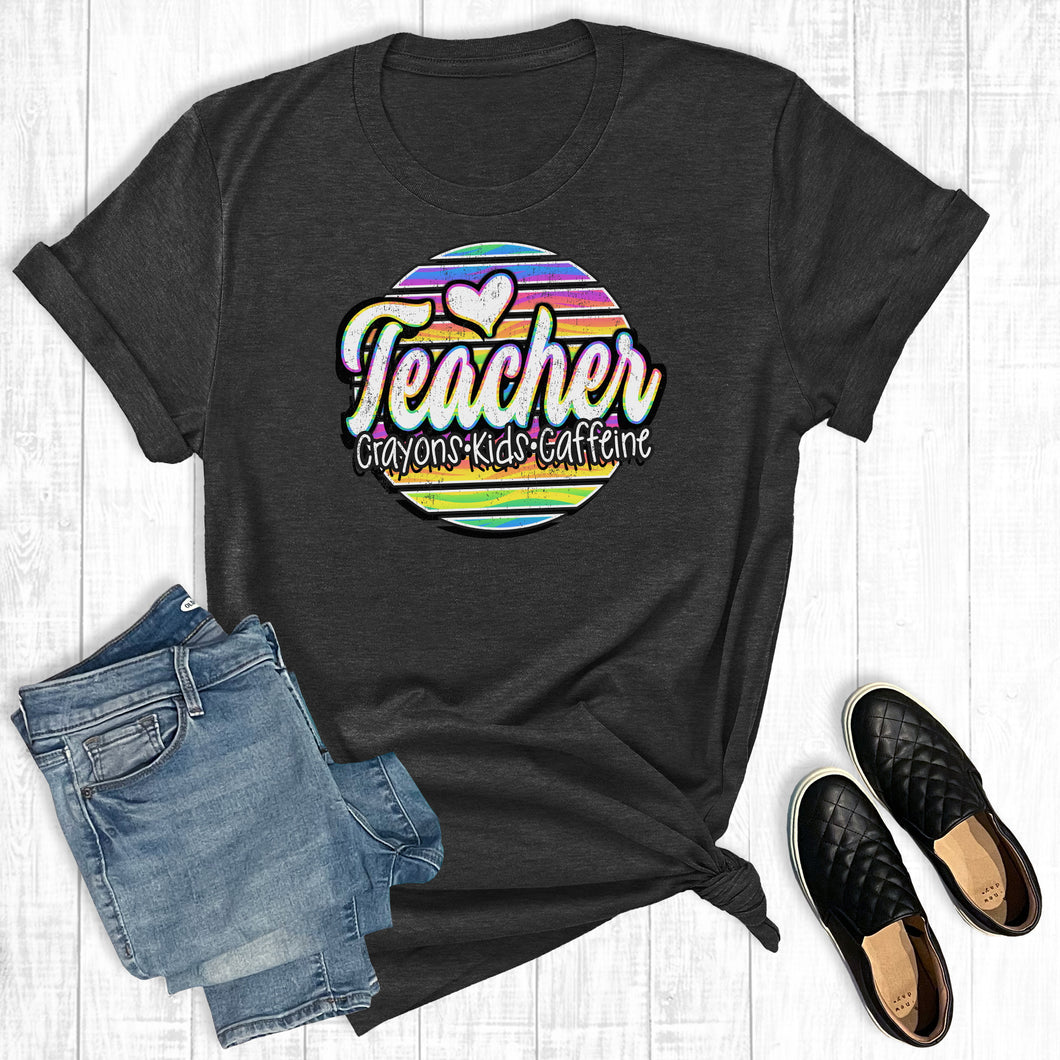 Teacher Crayons Kids Caffeine