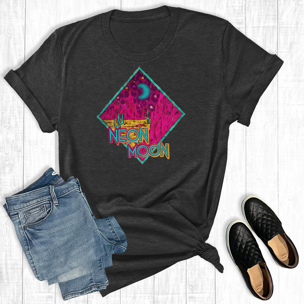 Western Neon Moon Desert